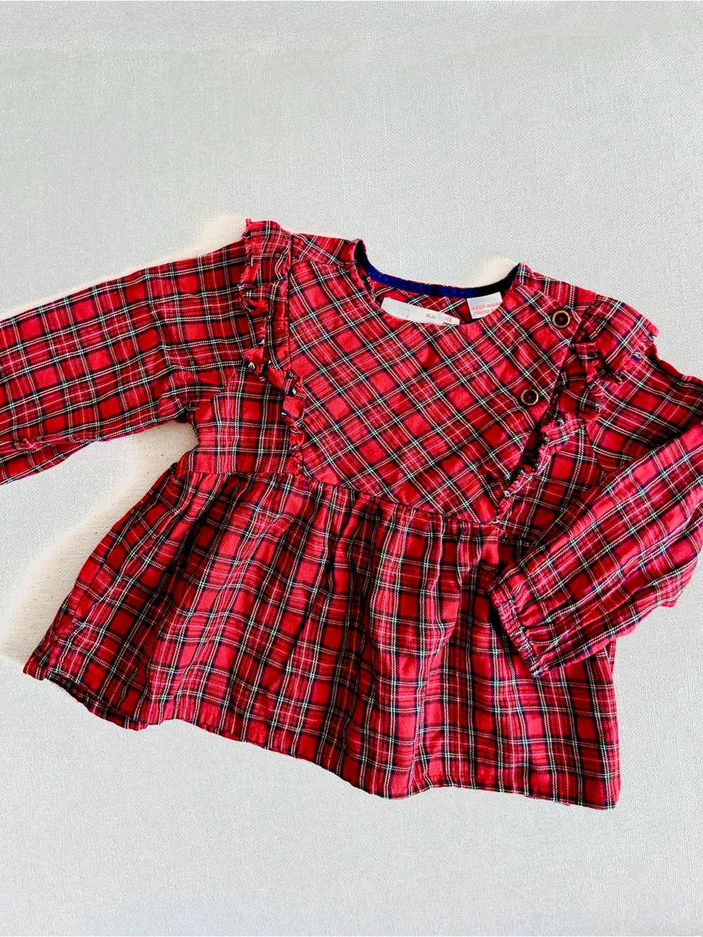 Zara Baby - Red Plaid Blouse